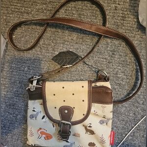 Brown and Cream Crossbody Bag. Unionbay. New